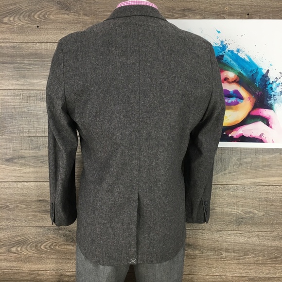 New Stafford Mens Linen/Cotton Blazer Gray 44R - Picture 5 of 8